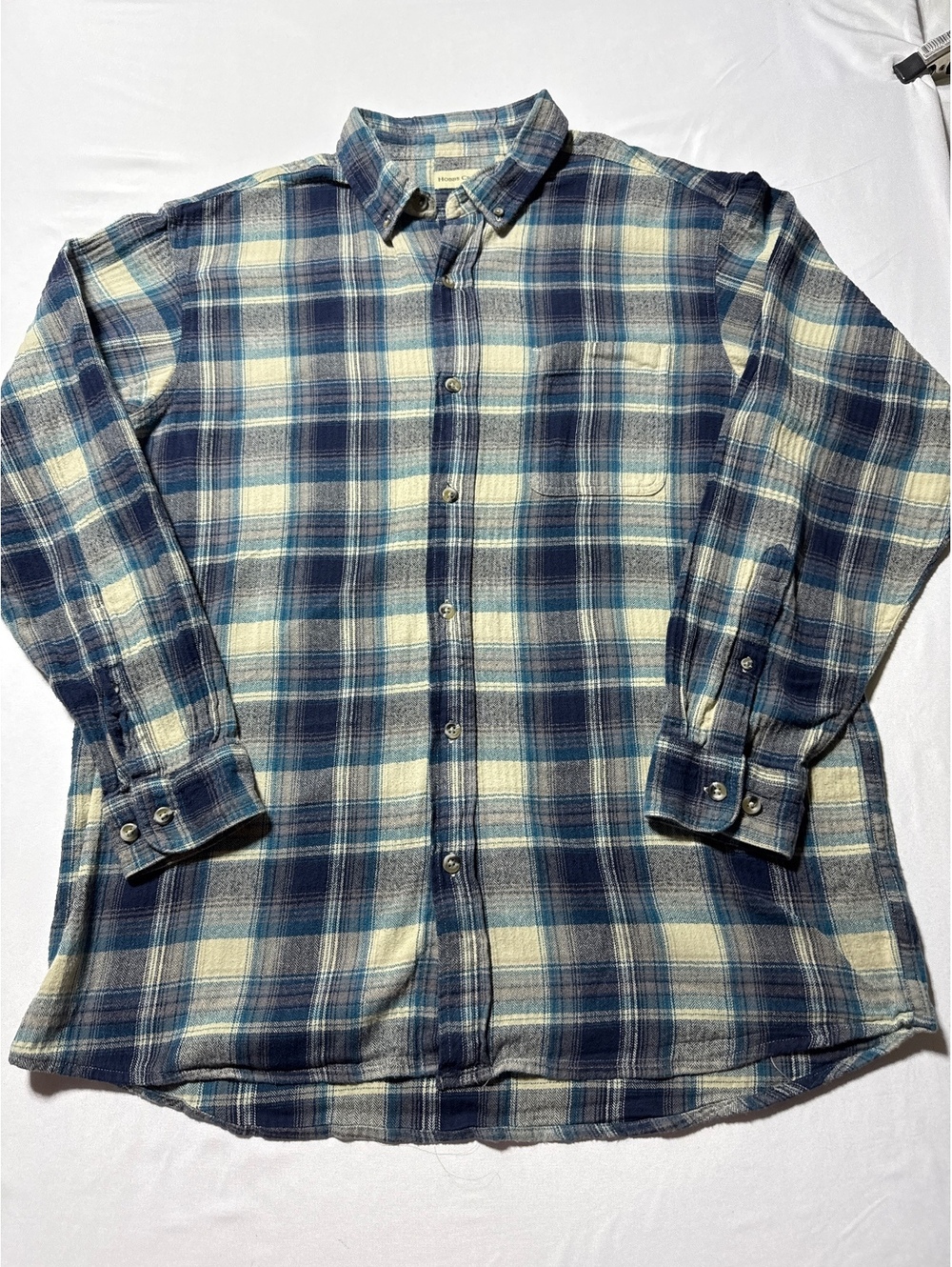 Hobbs Creek XL Blue Plaid Flannel Shirt - Cozy Cotton Charm!